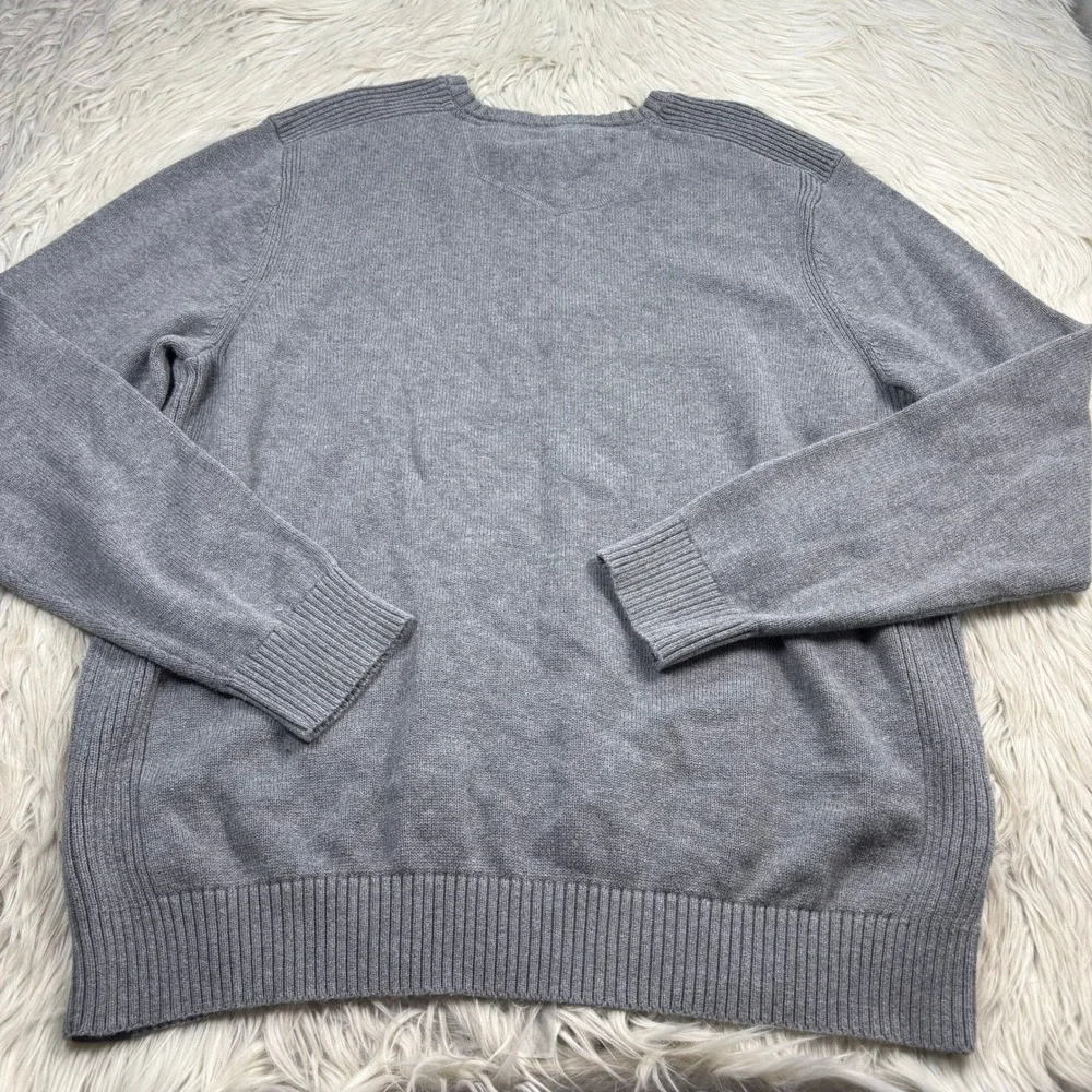 Eddie Bauer Men's XL Gray Henley Sweater 100% Cotton Gorpcore Preppy Heritage